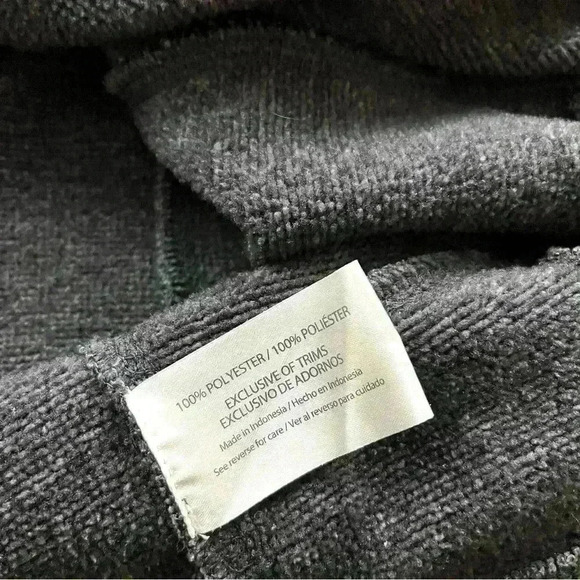 WOOLRICH Mens Drifter Fleece 1/4 Snap Pullover Grey Sweater Fleece Size XL - Picture 12 of 13